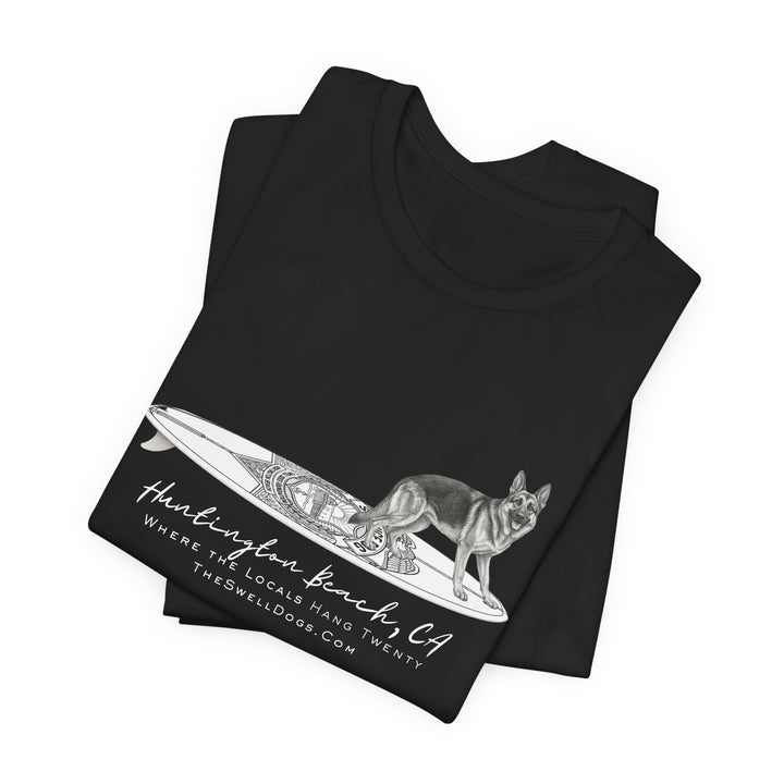 German Shepherd Service Dog Surfboard HB Edition T-Shirt