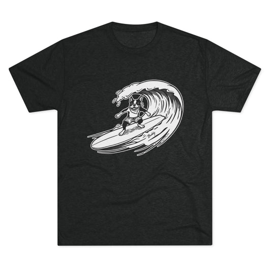 Boston Terrier Barrel Surf T-Shirt
