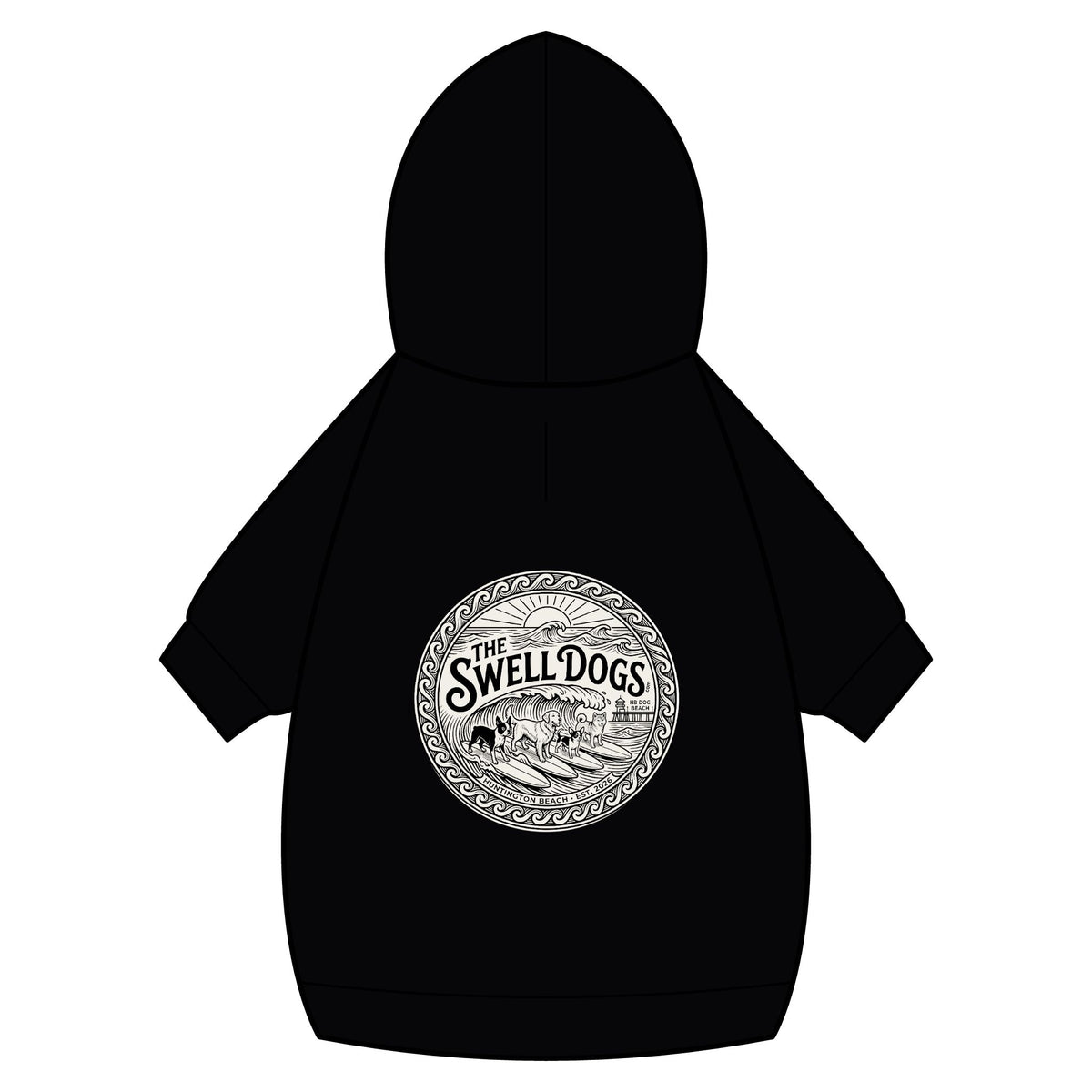 The Swell Dogs Pet Hoodie — Cotton Fleece Dog Sweatshirt with Collar Hole