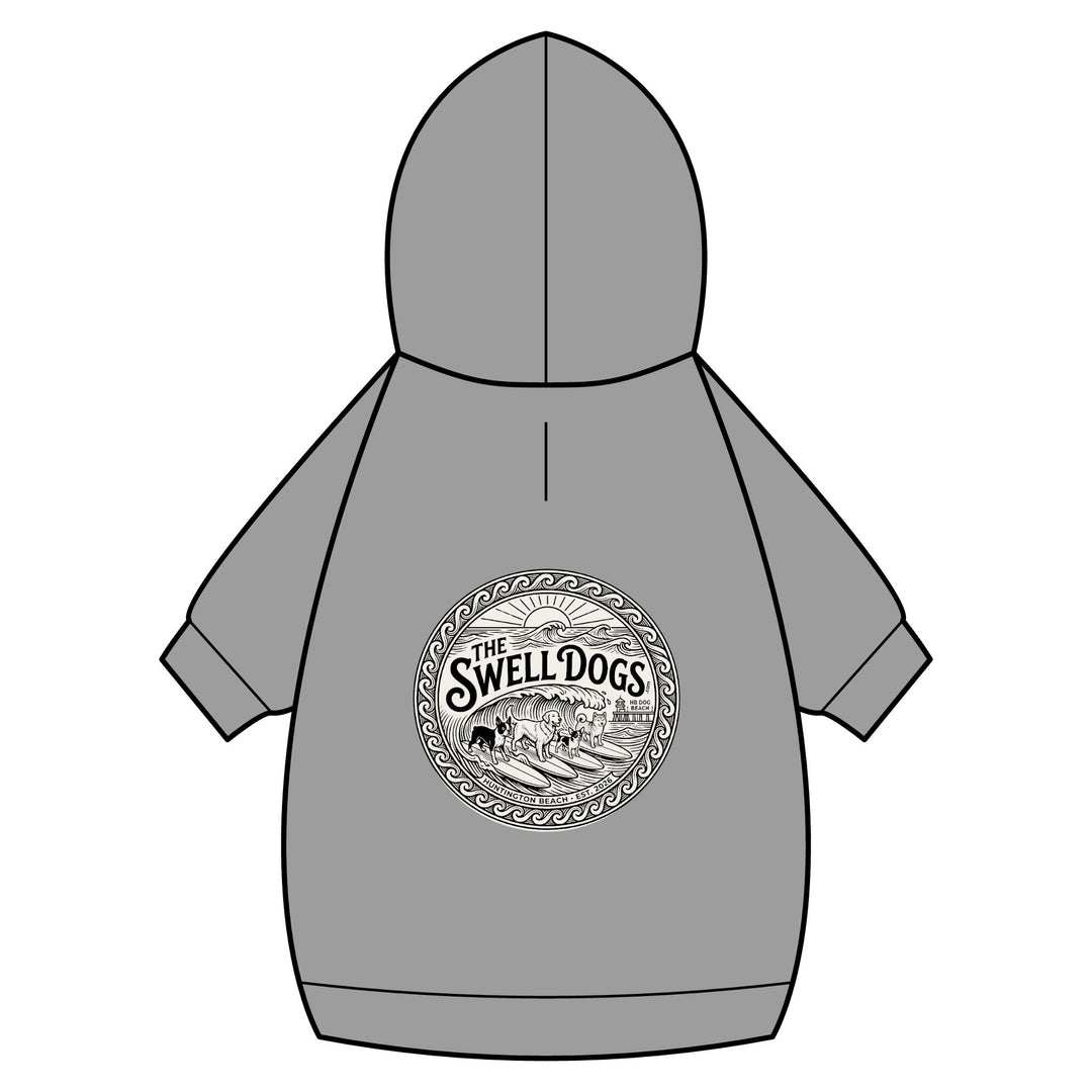 The Swell Dogs Pet Hoodie — Cotton Fleece Dog Sweatshirt with Collar Hole