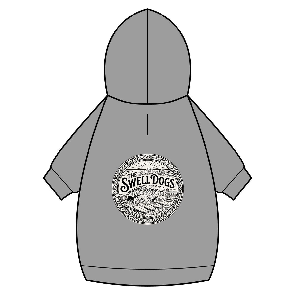 The Swell Dogs Pet Hoodie — Cotton Fleece Dog Sweatshirt with Collar Hole