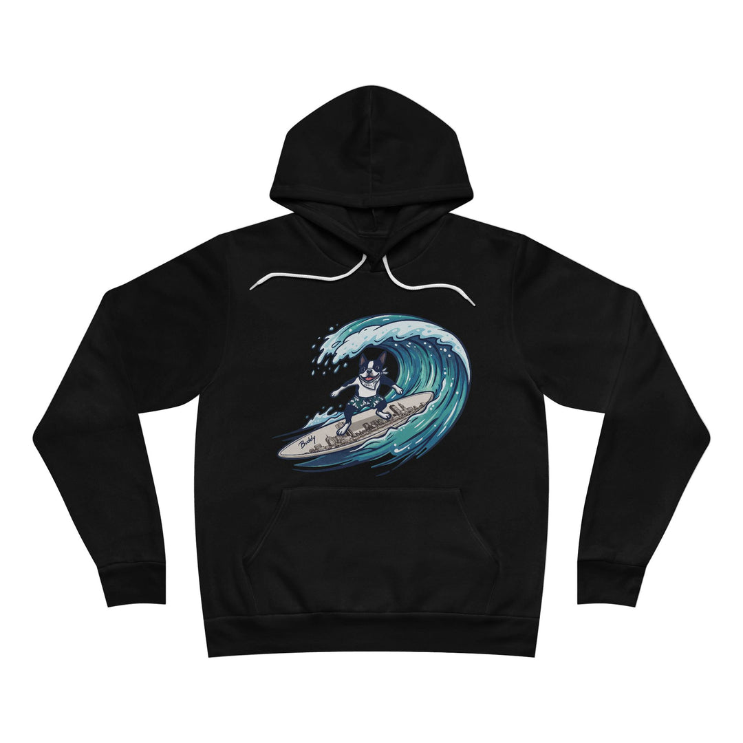 Boston Terrier Barrel Surf Color Pullover Hoodie