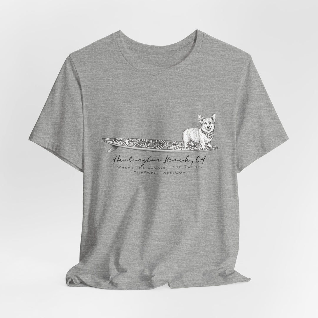 Corgi Tiki Surfboard HB Edition T-shirt