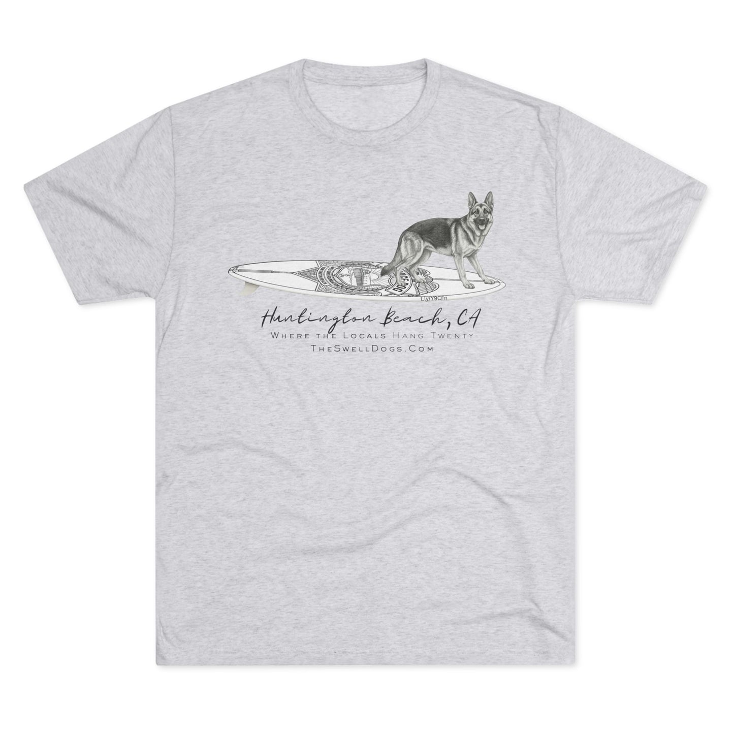 German Shepherd Service Dog Surfboard HB Edition T-Shirt