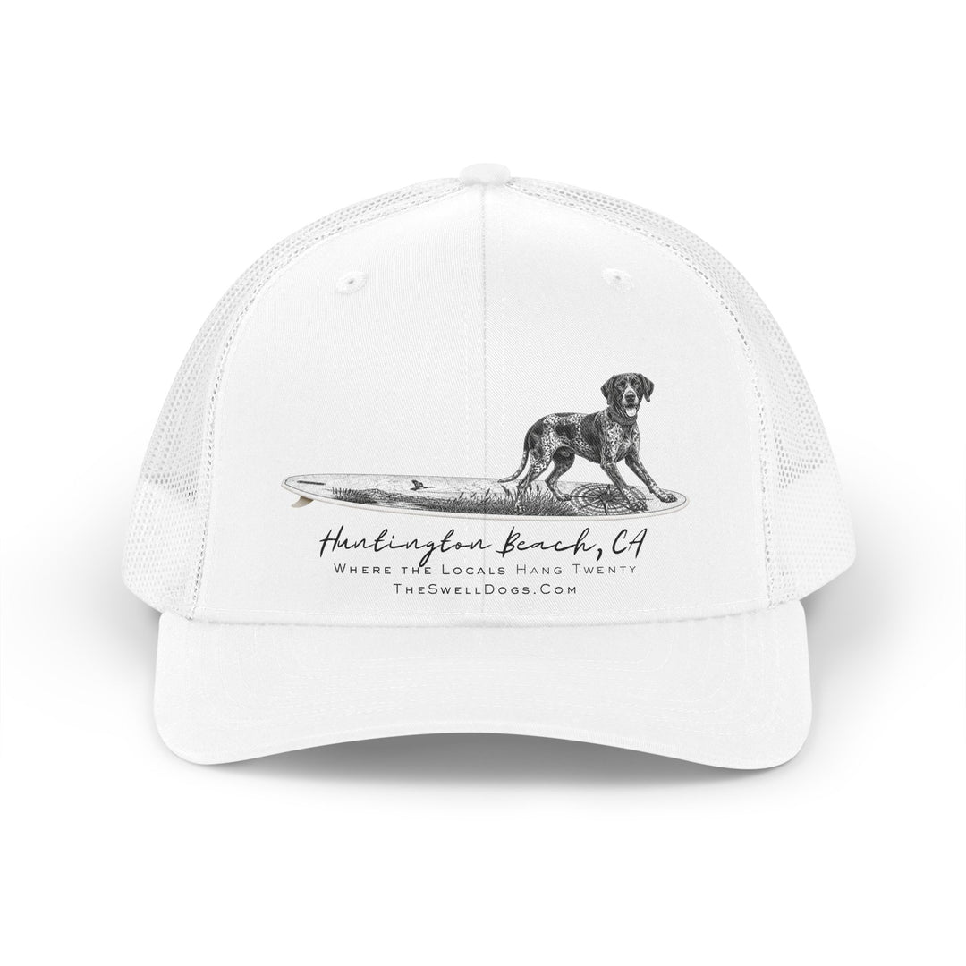 German Shorthaired Pointer Point Break Surfboard HB Edition Trucker Hat