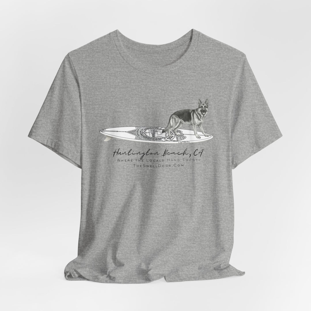 German Shepherd Service Dog Surfboard HB Edition T-Shirt