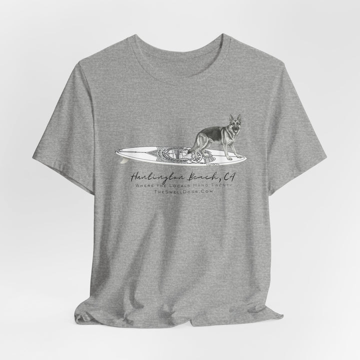 German Shepherd Service Dog Surfboard HB Edition T-Shirt