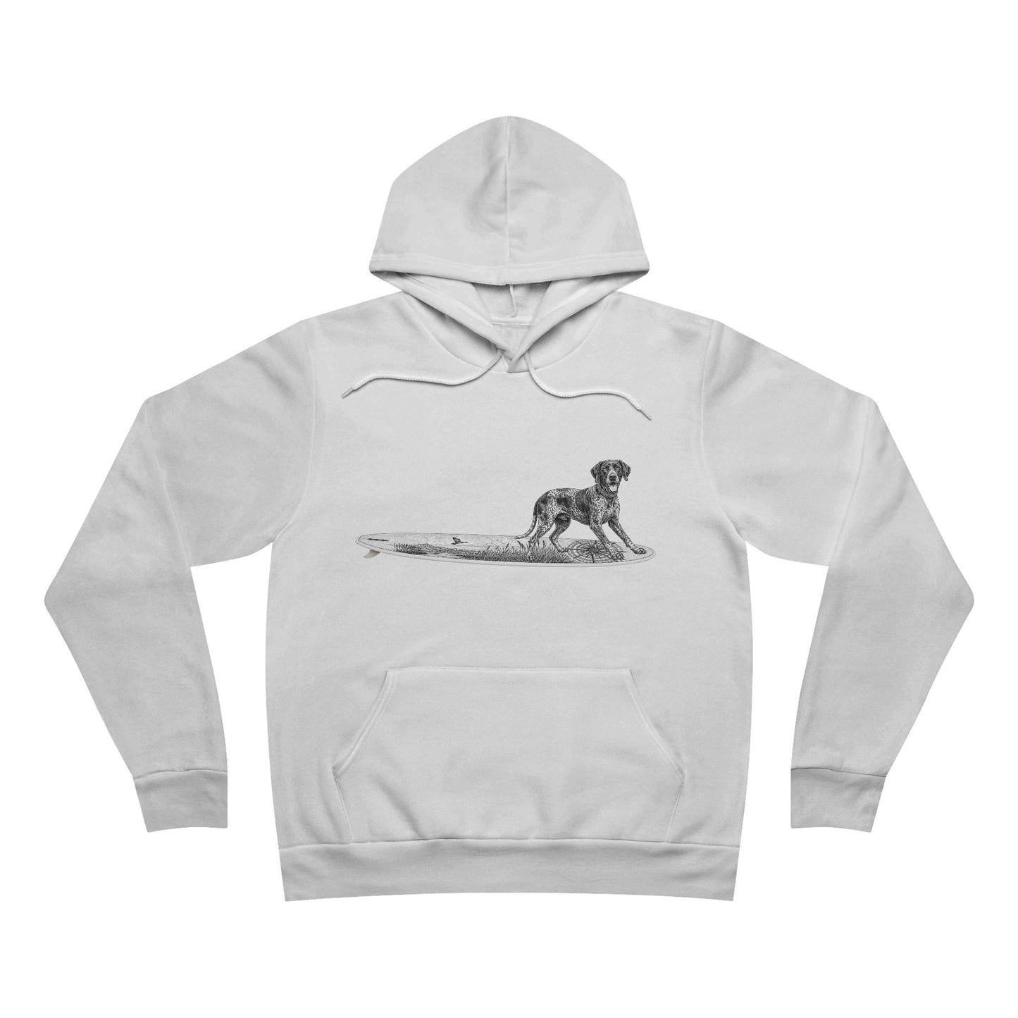 German Shorthaired Pointer Point Break Surfboard Pullover Hoodie
