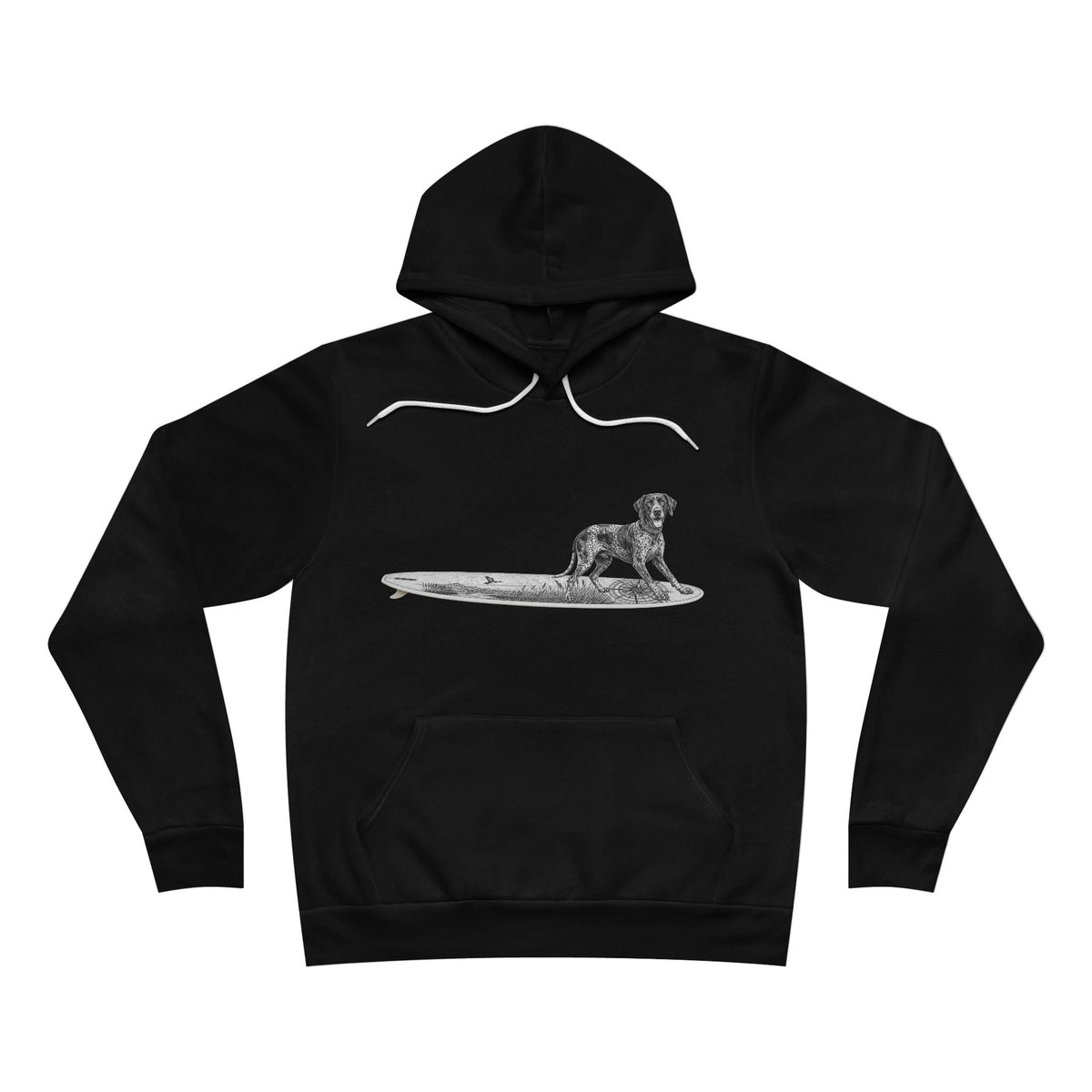 German Shorthaired Pointer Point Break Surfboard Pullover Hoodie
