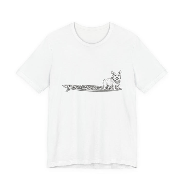 Corgi Tiki Surfboard T-shirt