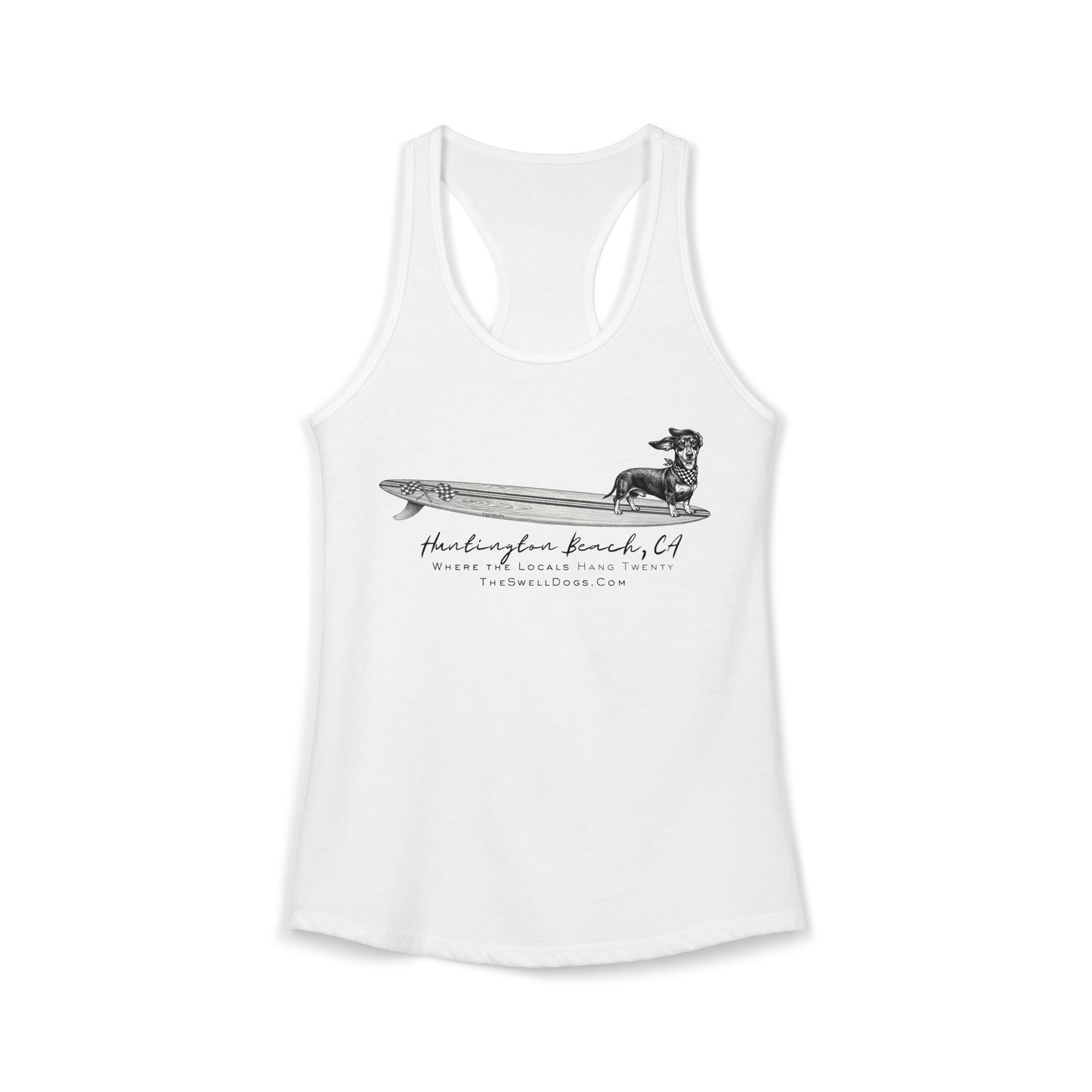 Dachshund Racing Flags HB Edition Racerback Tank