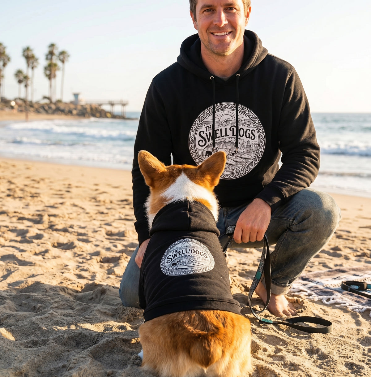 The Swell Dogs Owner and Pet Matching Hoodies - Black