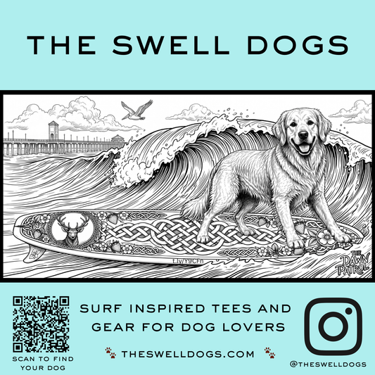 The Swell Dogs Golden Retriever Sticker