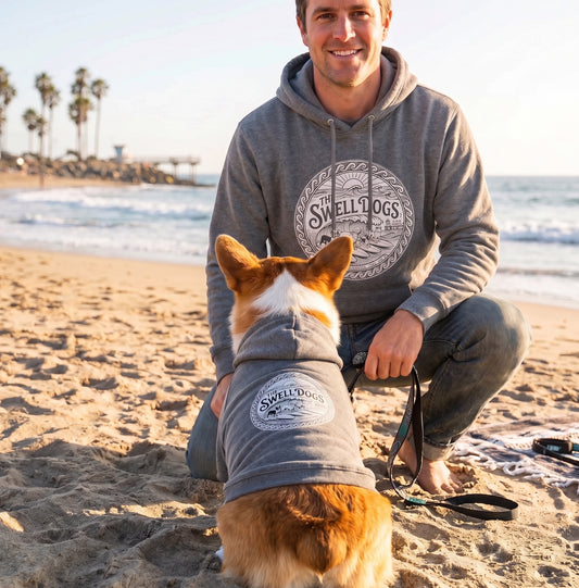 The Swell Dogs Owner and Pet Matching Hoodies - Grey